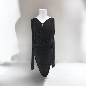 Bradley/44 Metallic Shimmer Draped Dress – Size L